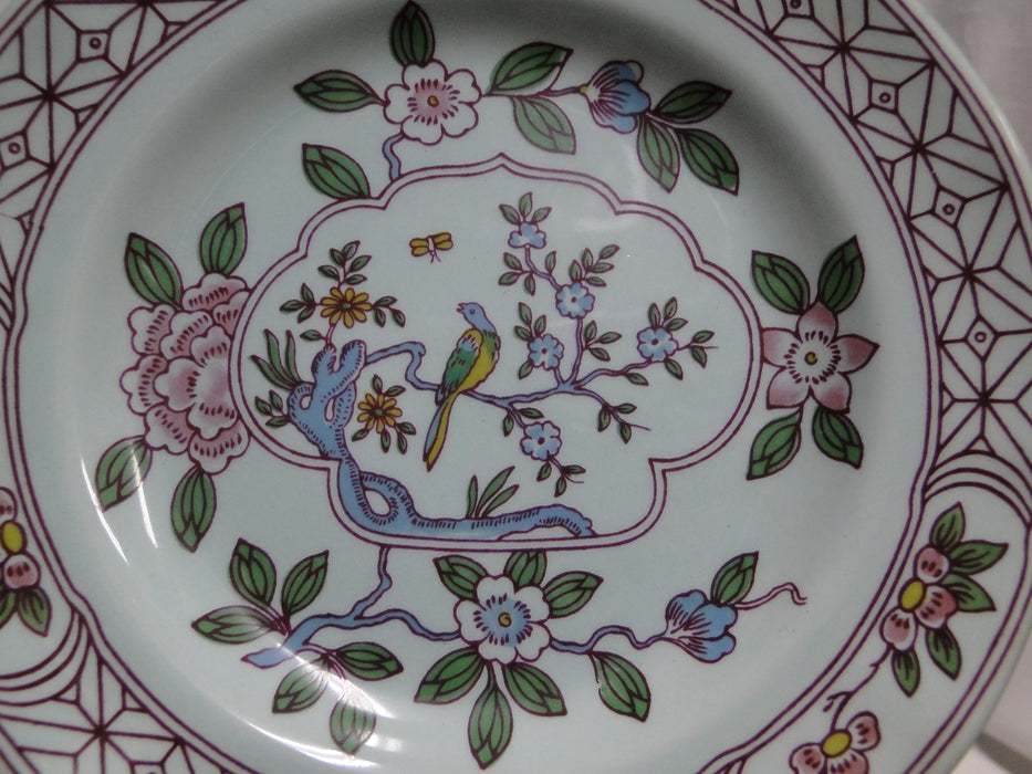 Adams Singapore Bird, Celadon w/ Florals: Bread Plate (s), 6"
