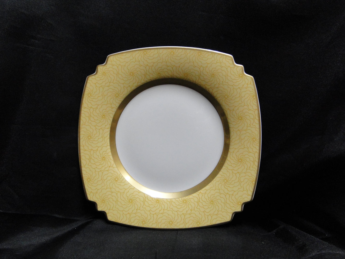 Villeroy & Boch Vivian Bourbon, Yellow Floral Rim: Square Salad Plate (s) 8 1/4"