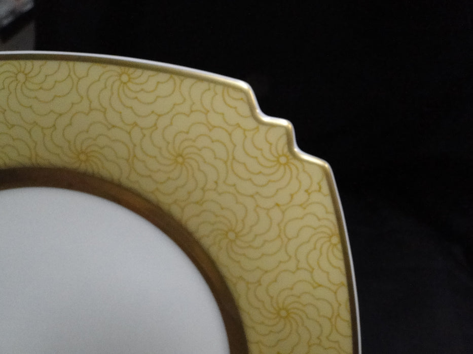 Villeroy & Boch Vivian Bourbon, Yellow Floral Rim: Square Salad Plate (s) 8 1/4"