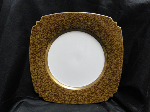 Villeroy & Boch Vivian Tobacco, Brown Floral Rim: Square Charger Plate, 12 3/4"