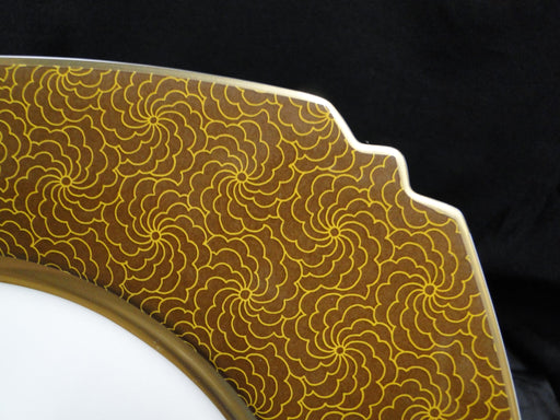 Villeroy & Boch Vivian Tobacco, Brown Floral Rim: Square Charger Plate, 12 3/4"