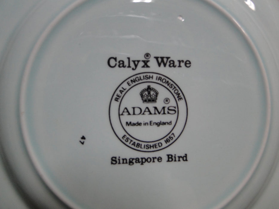 Adams Singapore Bird, Celadon w/ Florals: Bread Plate, 6", Wear