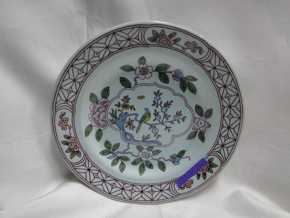 Adams Singapore Bird, Celadon w/ Florals: Bread Plate, 6", Wear