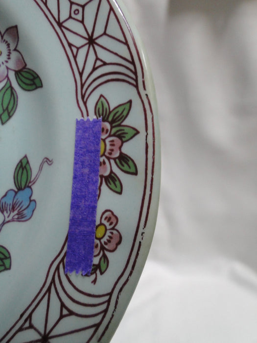 Adams Singapore Bird, Celadon w/ Florals: Bread Plate, 6", Wear