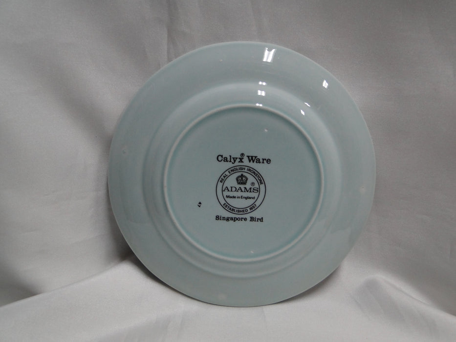 Adams Singapore Bird, Celadon w/ Florals: Bread Plate, 6", Wear