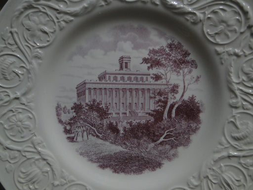 Wedgwood Wesleyan College Mulberry: Dinner Plate, 10 3/8", Orig Building