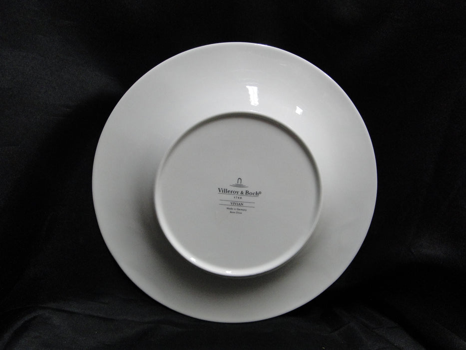 Villeroy & Boch Vivian, Ivory Rim, Gold Bands: Dinner Plate (s), 10 3/4"