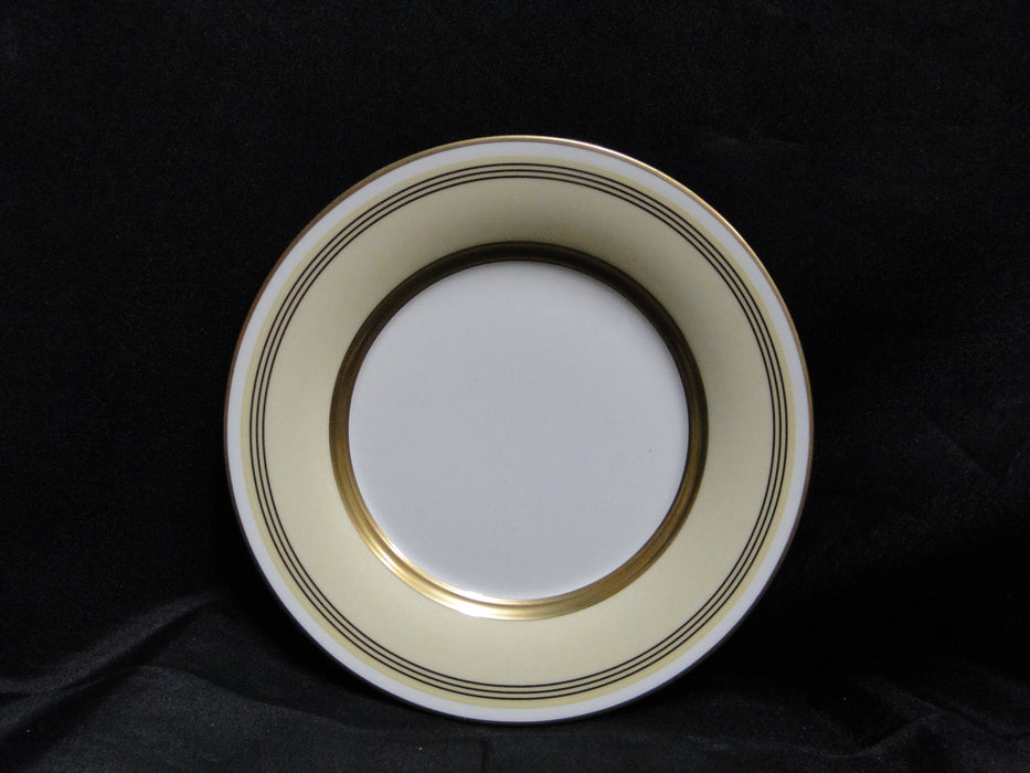 Villeroy & Boch Vivian, Ivory Rim, Gold Bands: Bread Plate (s), 6 1/2"