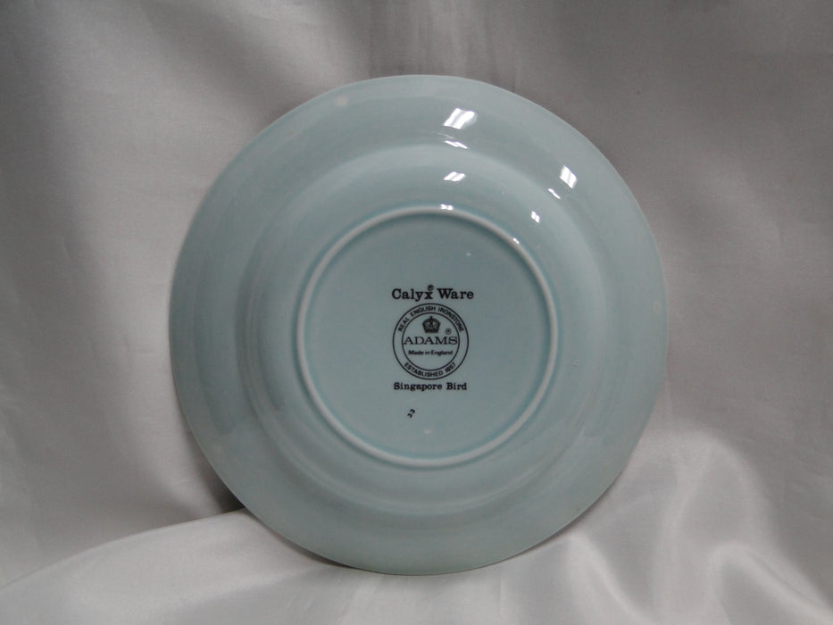 Adams Singapore Bird, Celadon w/ Florals: Rim Soup Bowl (s), 7 3/4" x 1 1/2"