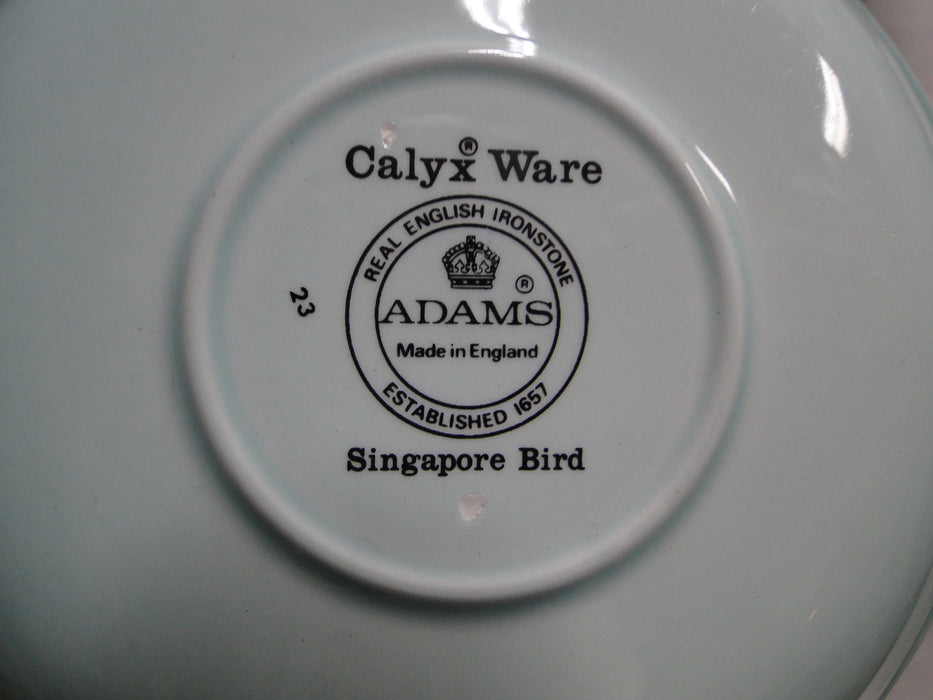 Adams Singapore Bird, Celadon w/ Florals: Cup & Saucer Set (s), 2 5/8"