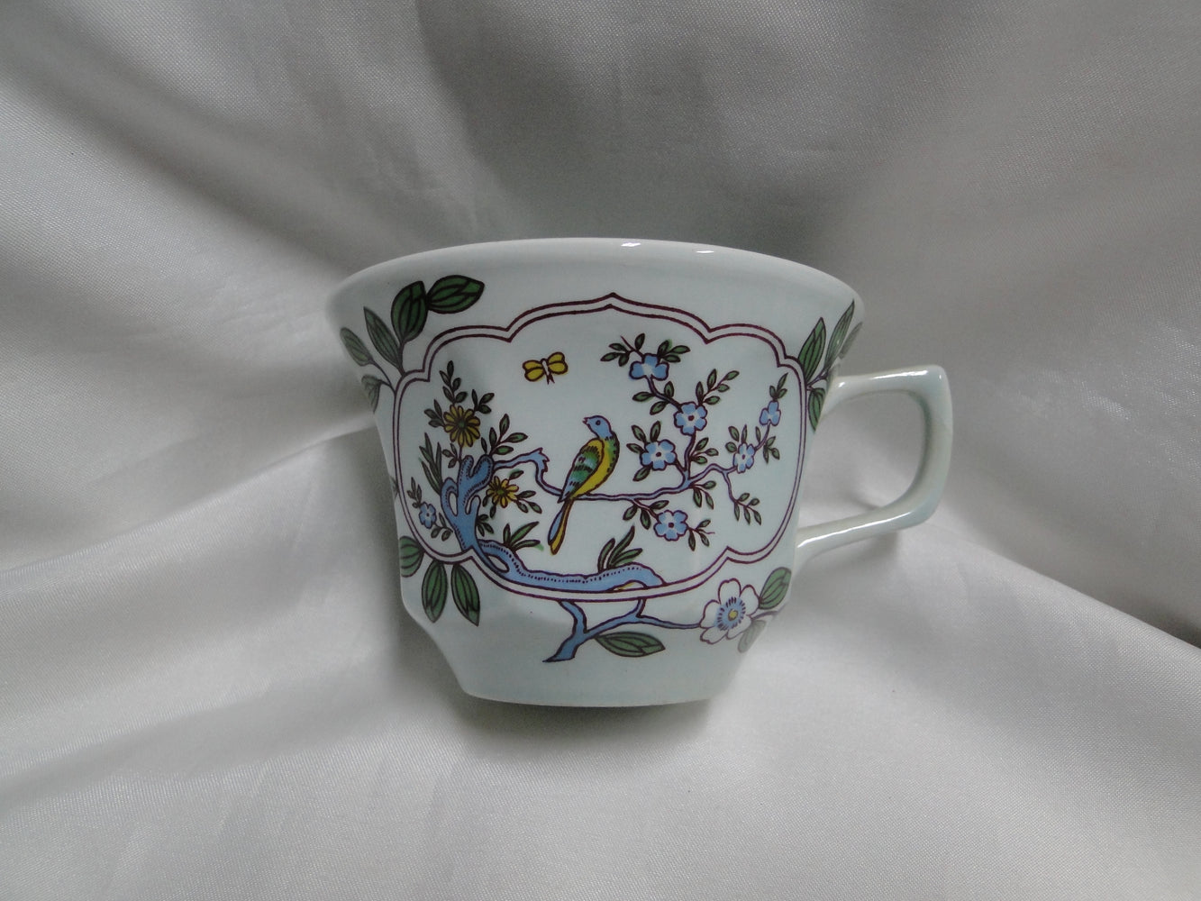 Adams Singapore Bird, Celadon w/ Florals: 2 5/8" Cup (s) Only, No Saucer