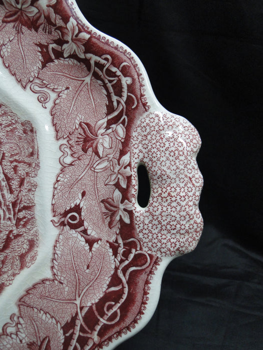 Mason's Vista Pink, Transferware: Tureen Underplate, 15", Raised Center, Crazing