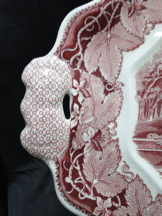Mason's Vista Pink, Transferware: Tureen Underplate, 15", Raised Center, Crazing