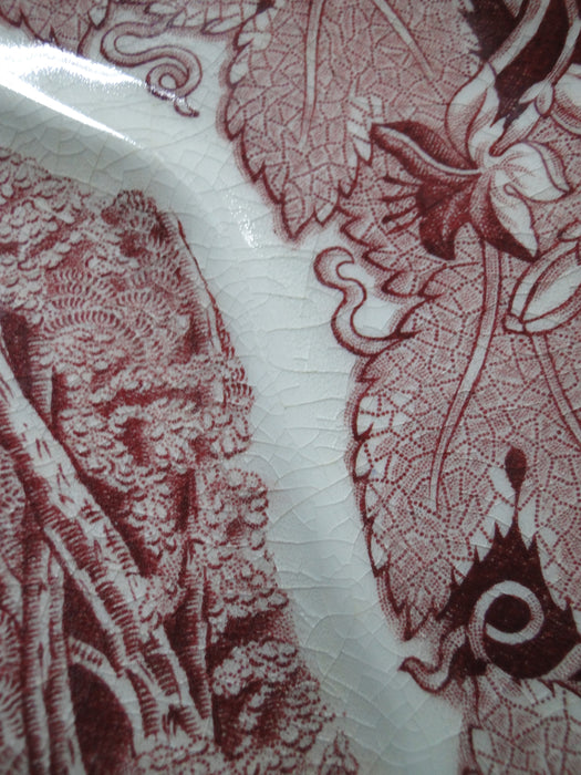 Mason's Vista Pink, Transferware: Tureen Underplate, 15", Raised Center, Crazing