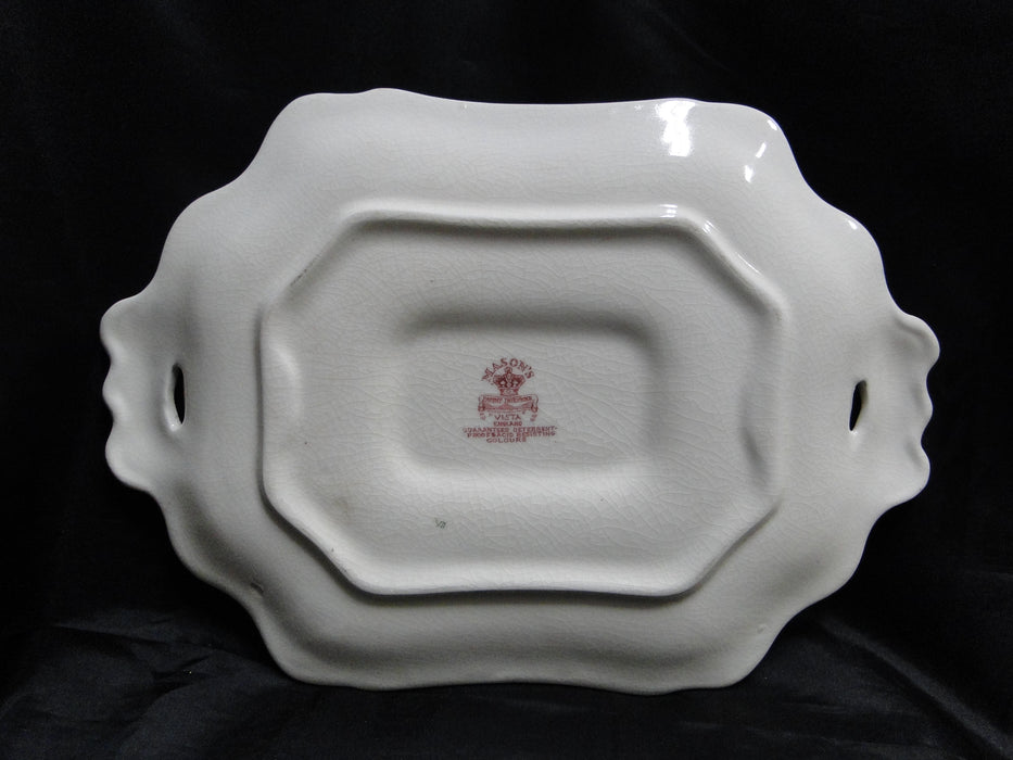 Mason's Vista Pink, Transferware: Tureen Underplate, 15", Raised Center, Crazing