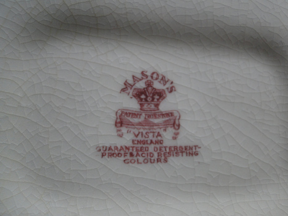 Mason's Vista Pink, Transferware: Tureen Underplate, 15", Raised Center, Crazing