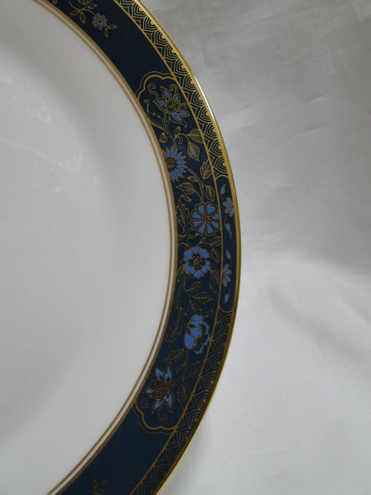 Royal Doulton Carlyle: Blue Flowers, Teal Band, Gold: Dinner Plate (s), 10 1/2"