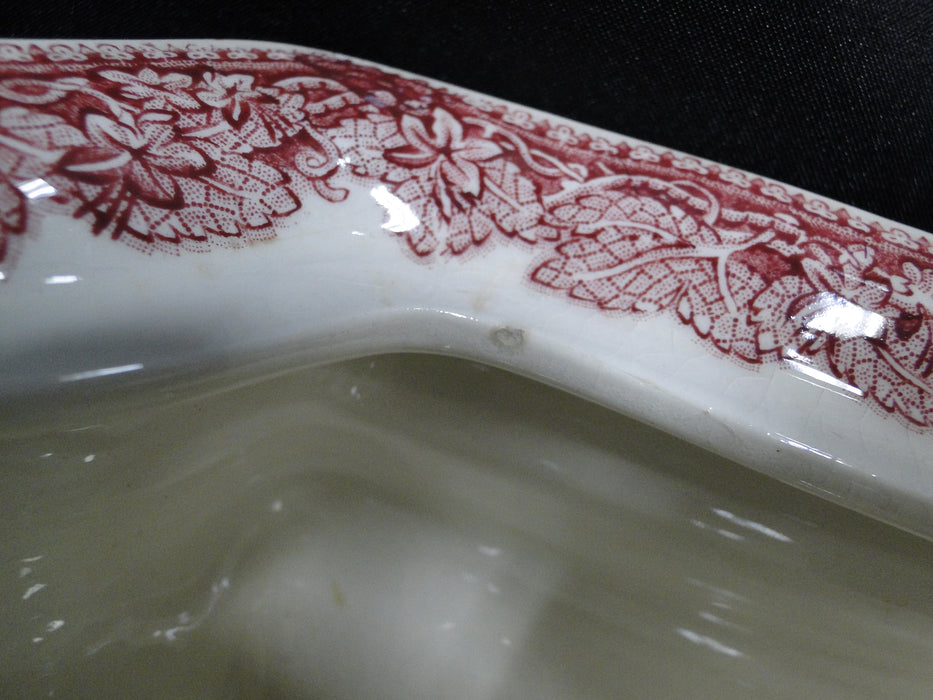 Mason's Vista Pink, Transferware: Tureen & Lid, 10 1/2", As Is