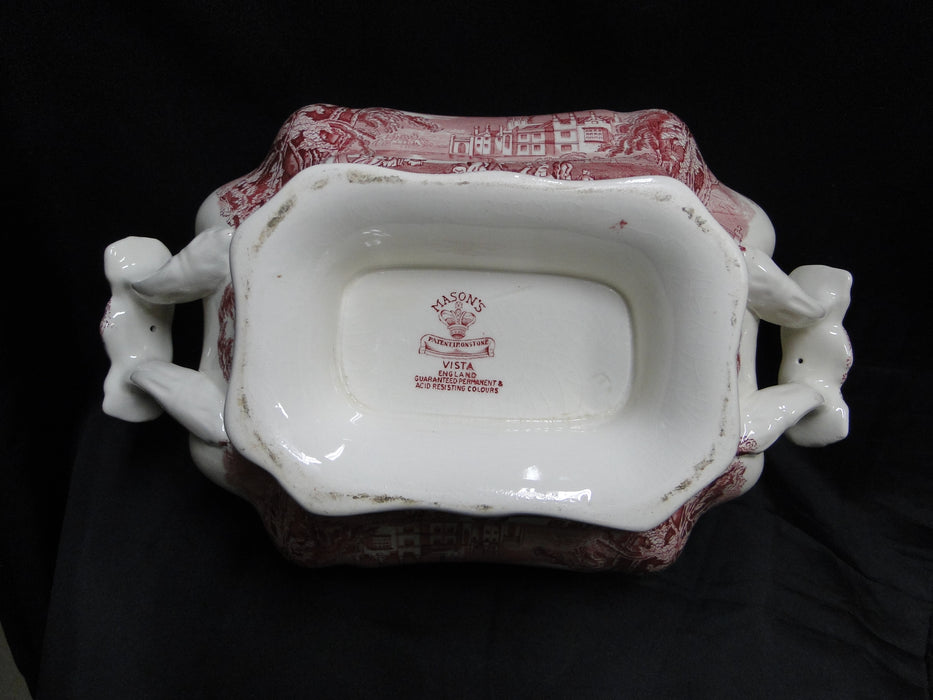 Mason's Vista Pink, Transferware: Tureen & Lid, 10 1/2", As Is