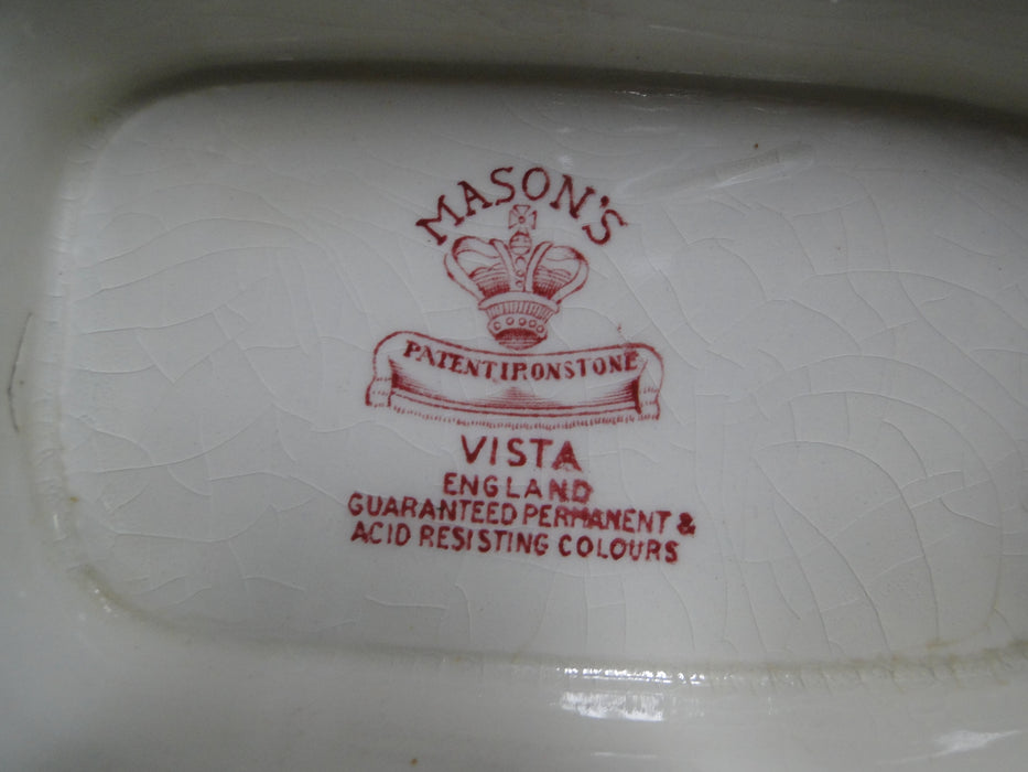 Mason's Vista Pink, Transferware: Tureen & Lid, 10 1/2", As Is