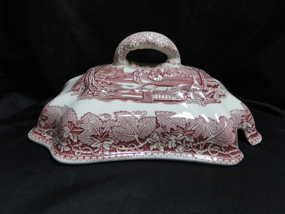 Mason's Vista Pink, Transferware: Tureen & Lid, 10 1/2", As Is