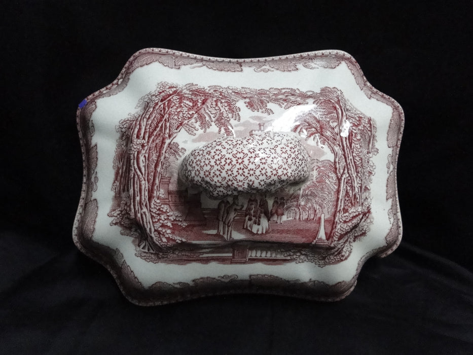 Mason's Vista Pink, Transferware: Tureen & Lid, 10 1/2", As Is