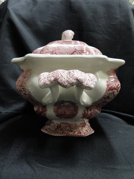 Mason's Vista Pink, Transferware: Tureen & Lid, 10 1/2", As Is