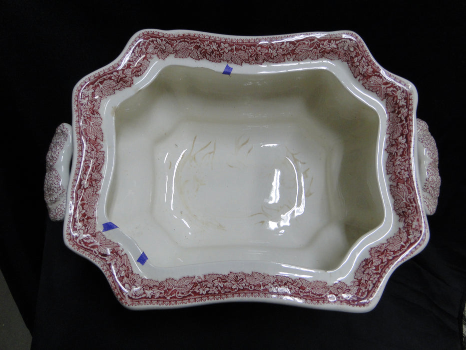Mason's Vista Pink, Transferware: Tureen & Lid, 10 1/2", As Is