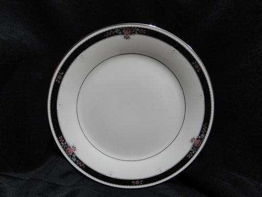 Noritake Etienne, 7260, Black Band, Florals: Dinner Plate (s), 10 1/2"
