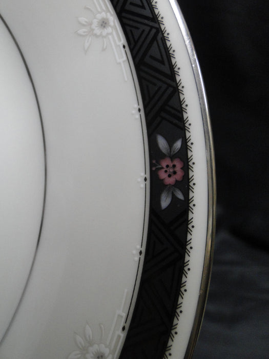 Noritake Etienne, 7260, Black Band, Florals: Dinner Plate (s), 10 1/2"