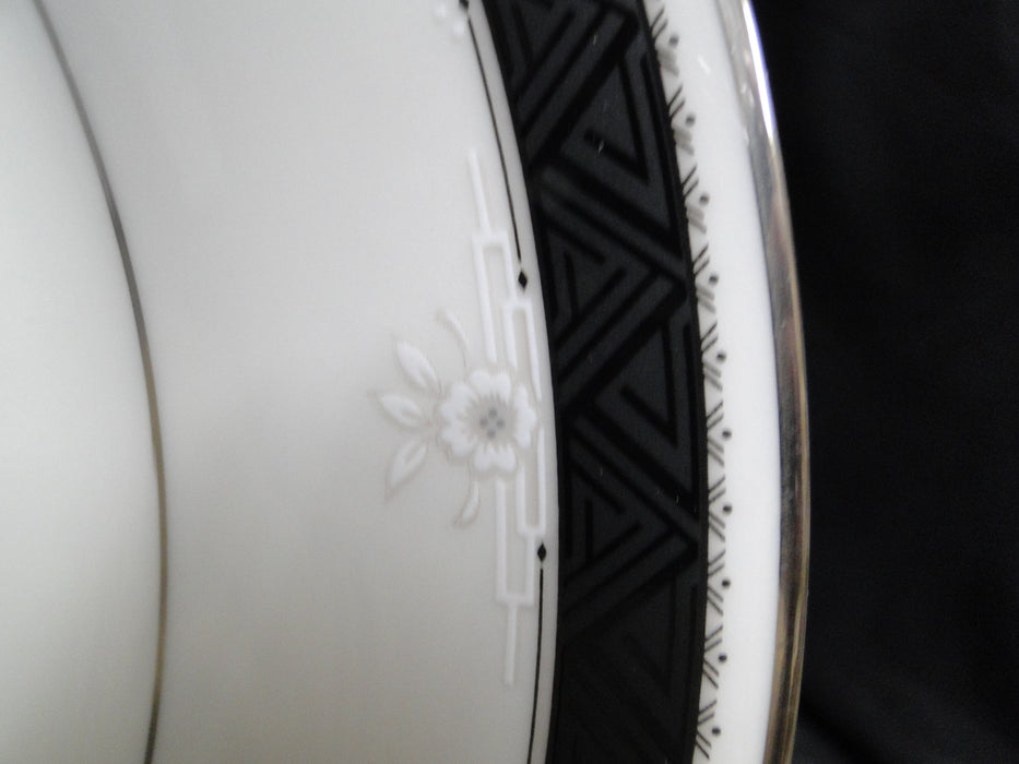 Noritake Etienne, 7260, Black Band, Florals: Dinner Plate (s), 10 1/2"