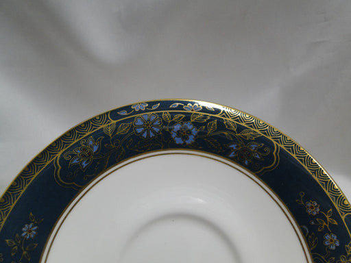 Royal Doulton Carlyle: Blue Flowers, Teal Band, Gold: 6" Saucer (s) Only