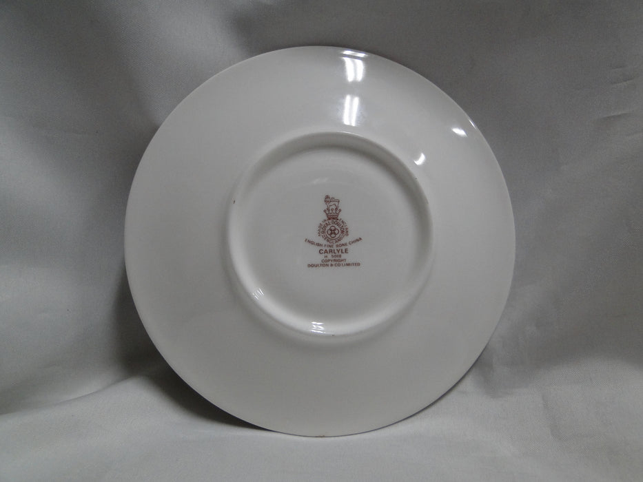 Royal Doulton Carlyle: Blue Flowers, Teal Band, Gold: 6" Saucer (s) Only