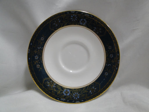 Royal Doulton Carlyle: Blue Flowers, Teal Band, Gold: 6" Saucer (s) Only