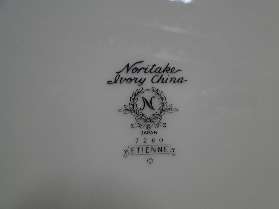 Noritake Etienne, 7260, Black Band, Florals: Salad Plate (s), 8 1/4"