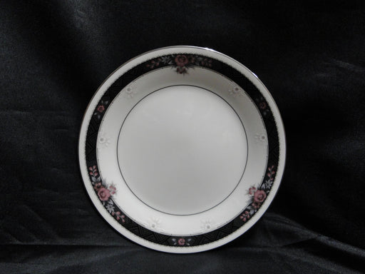 Noritake Etienne, 7260, Black Band, Florals: Bread Plate (s), 6 1/2"