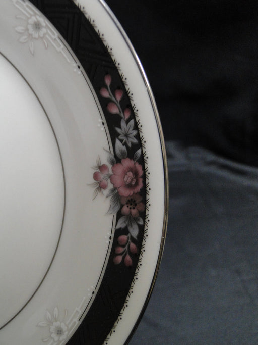 Noritake Etienne, 7260, Black Band, Florals: Bread Plate (s), 6 1/2"