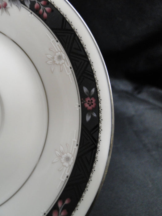 Noritake Etienne, 7260, Black Band, Florals: Cup & Saucer Set (s), 3"