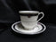 Noritake Etienne, 7260, Black Band, Florals: Cup & Saucer Set (s), 3"