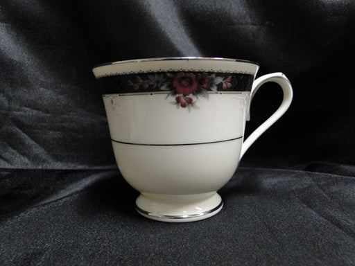 Noritake Etienne, 7260, Black Band, Florals: Cup & Saucer Set (s), 3"