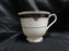 Noritake Etienne, 7260, Black Band, Florals: Cup & Saucer Set (s), 3"