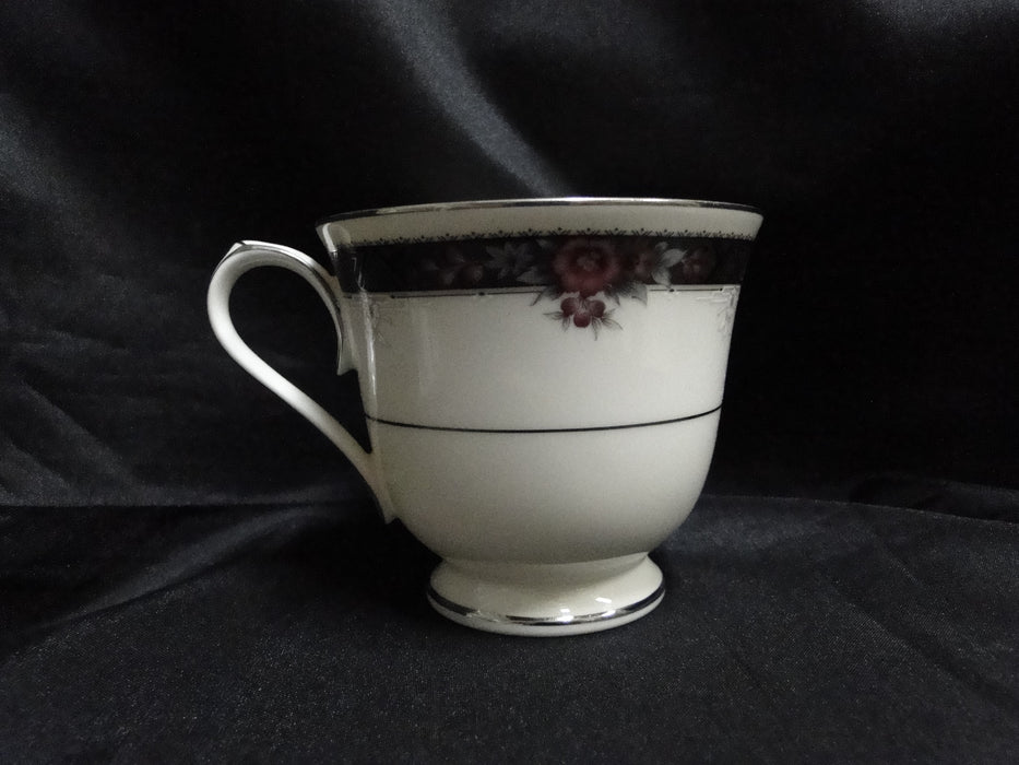 Noritake Etienne, 7260, Black Band, Florals: Cup & Saucer Set (s), 3"