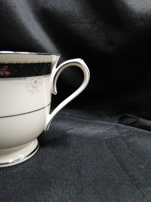 Noritake Etienne, 7260, Black Band, Florals: Cup & Saucer Set (s), 3"