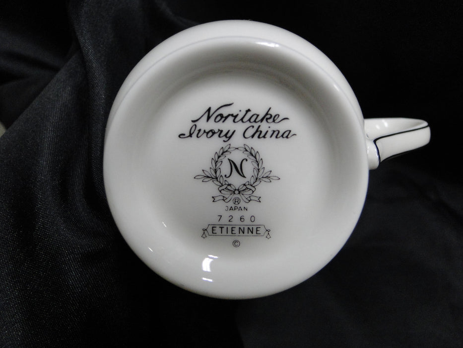 Noritake Etienne, 7260, Black Band, Florals: Cup & Saucer Set (s), 3"