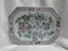 Adams Singapore Bird, Celadon w/ Florals: Octagonal Platter, 11 3/4" x 9"