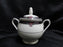 Noritake Etienne, 7260, Black Band, Florals: Sugar Bowl & Lid, 4 3/4" w/ Lid