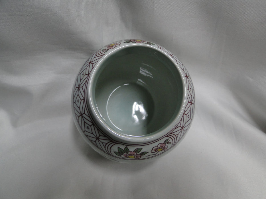 Adams Singapore Bird, Celadon w/ Florals: Sugar Bowl, 5" Tall