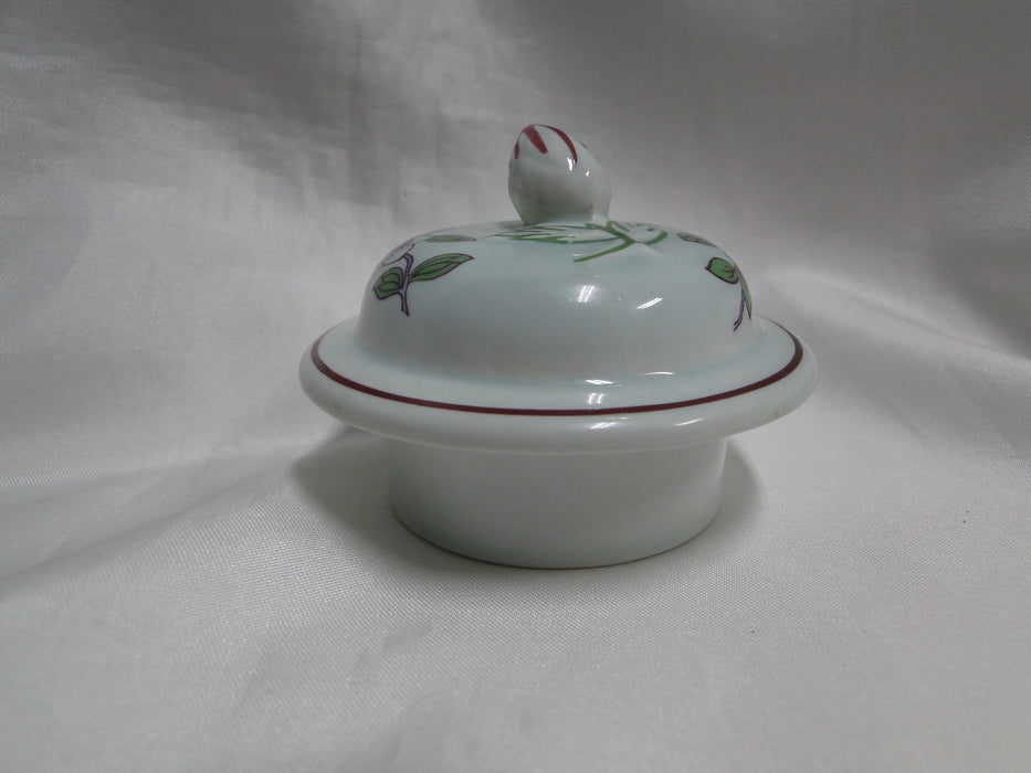 Adams Singapore Bird, Celadon w/ Florals: Sugar Bowl, 5" Tall