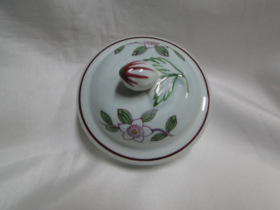 Adams Singapore Bird, Celadon w/ Florals: Sugar Bowl, 5" Tall