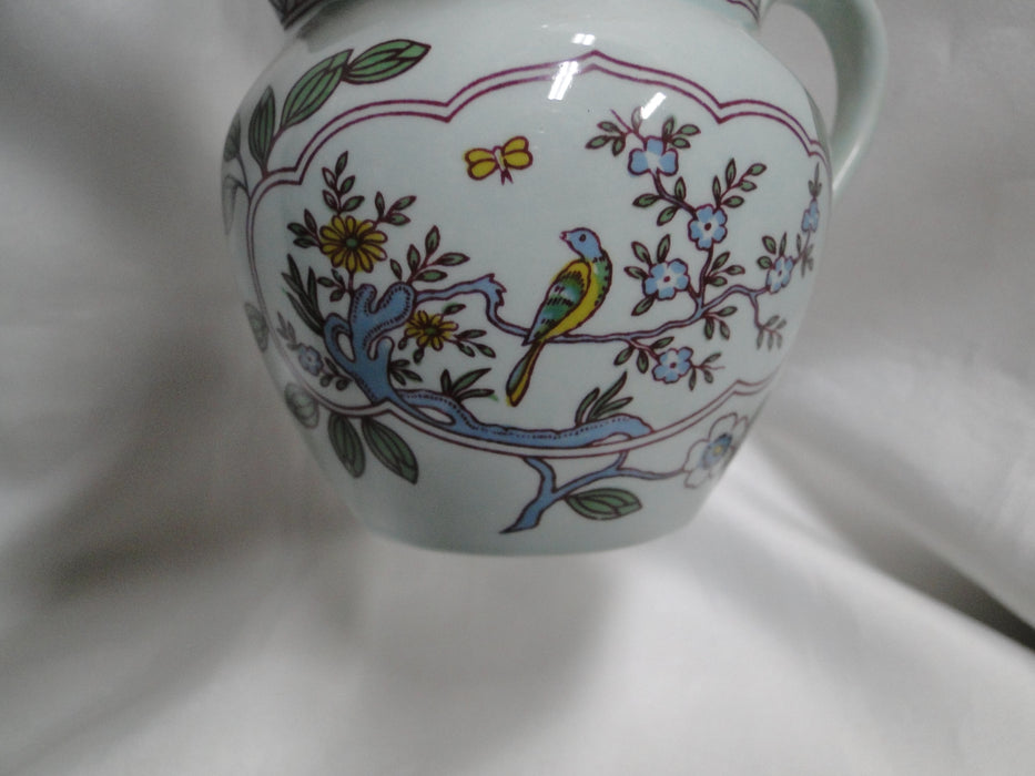 Adams Singapore Bird, Celadon w/ Florals: Creamer / Cream Pitcher, 3 1/2"